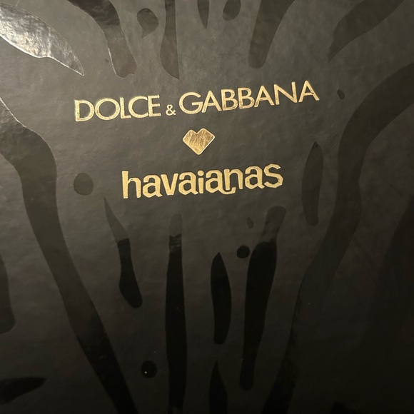 New Dolce & Gabbana x Haviannas Black and White Flip Flops - Picture 6 of 6